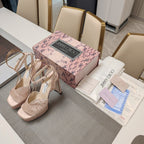Jimmy 25 Platform Sandal Heels Lady Pink Silk Satin 240012