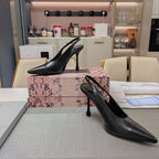 Jimmy 25 Slingback Pump Heels Black Nappa Leather 240025