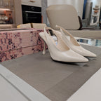 Jimmy 25 Slingback Pump Heels White Nappa Leather 240027