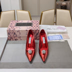 Jimmy 25 Orb Pump 100 Red Patent Leather 240044