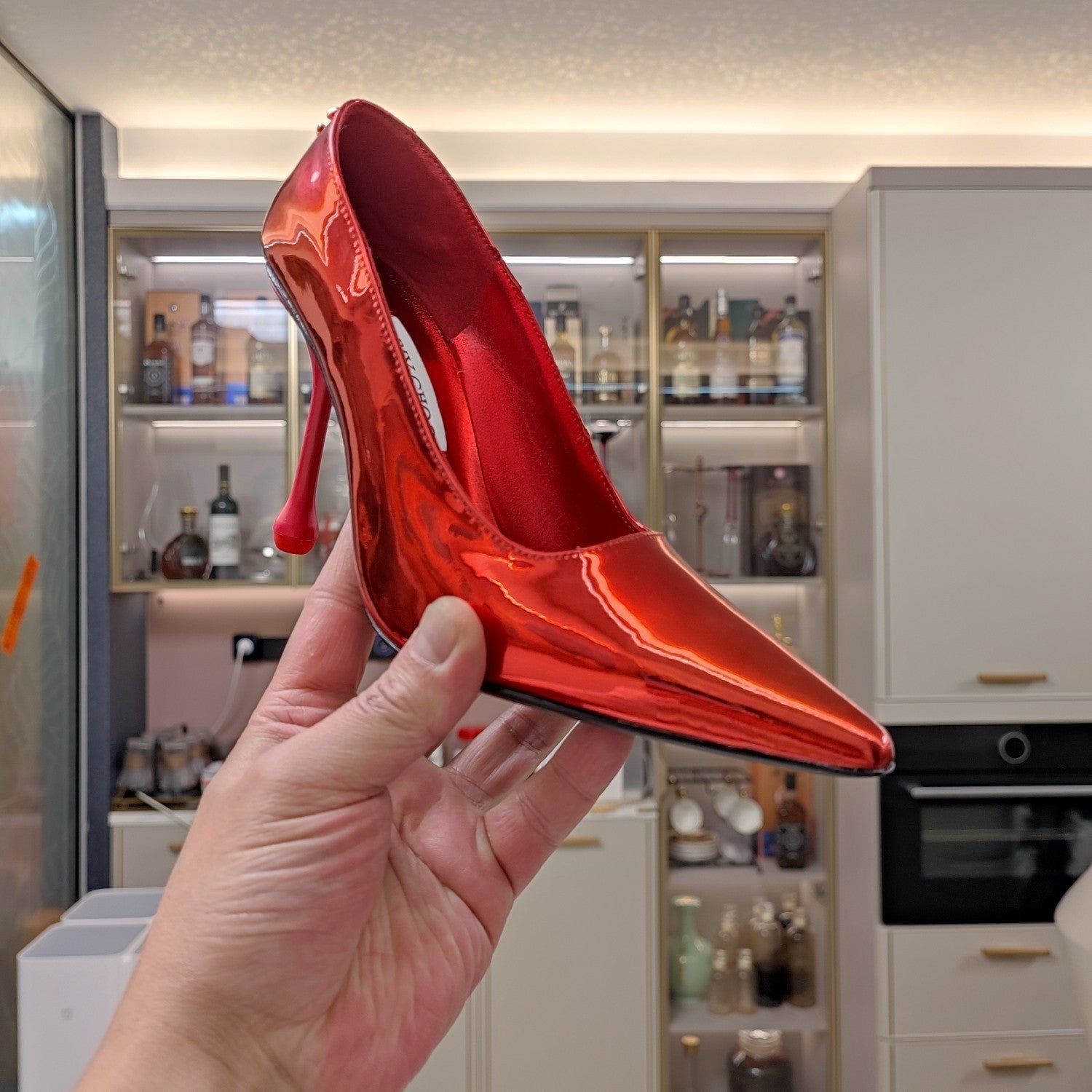 Jimmy 25 Love 100 Pump Red Patent Leather 240039
