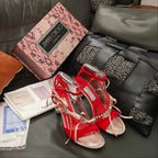 Jimmy 26s High Heeled Sandals 100 Light Pink Red Lambskin 596329