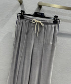 Celine 25 Pant Grey White Velvet Cotton
