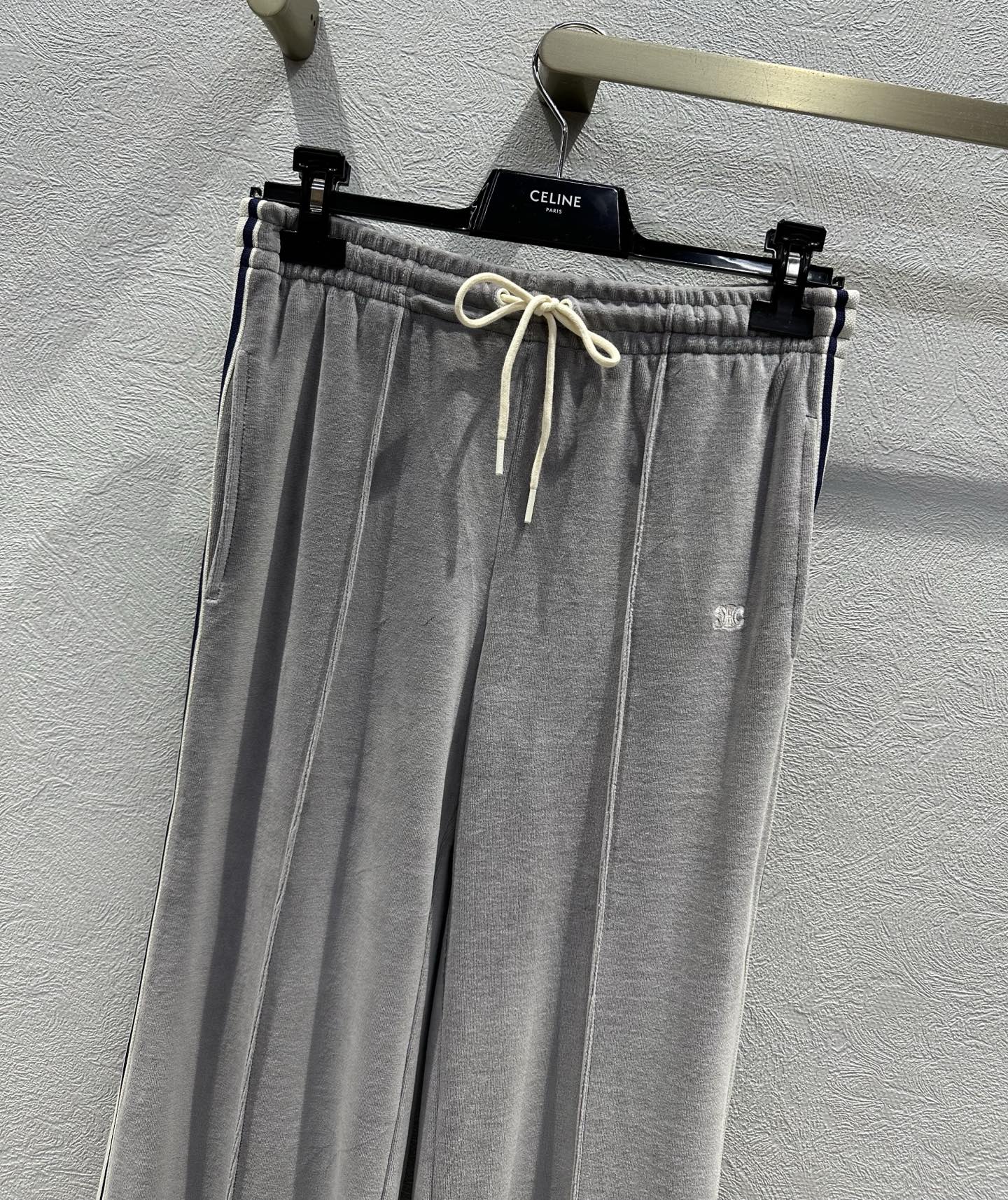 Celine 25 Pant Grey White Velvet Cotton
