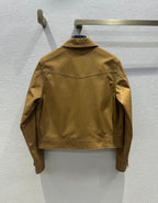 Celine 25 Jacket Tan Cotton