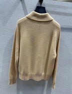 MC 2025 Turtleneck Sweater Beige Cashmere