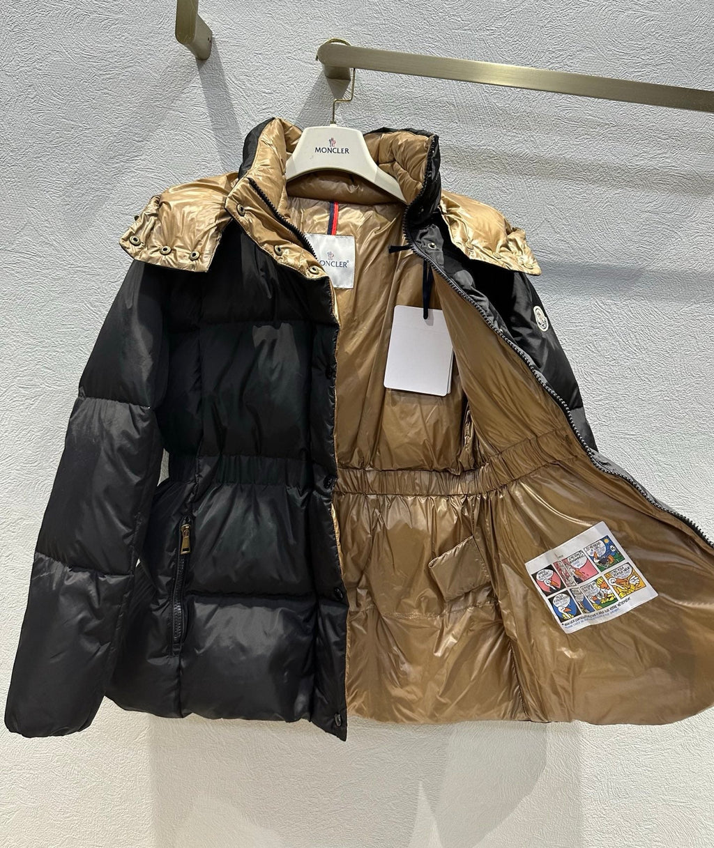 MC 2025 Agneux Down Jacket Black Beige Polyamide