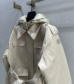 MC 2025 Essalois Hooded Down Field Jacket Cream Viscose Polyester