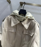 MC 2025 Essalois Hooded Down Field Jacket Cream Viscose Polyester