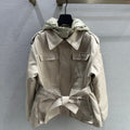 MC 2025 Essalois Hooded Down Field Jacket Cream Viscose Polyester