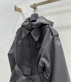 MC 2025 Essalois Hooded Down Field Jacket Black Viscose Polyester