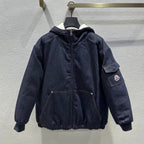 Moncler 2025 Enfant Nicolau Hooded Jacket Blue Denim Down