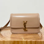 YSL Solferino Small Satchel Bag Pure Beige Gold Calfskin 339520