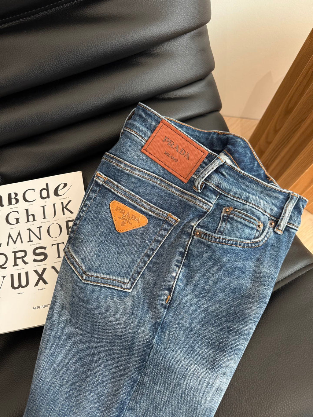 Prada 25 Skinny jeans Black and Blue Cotton