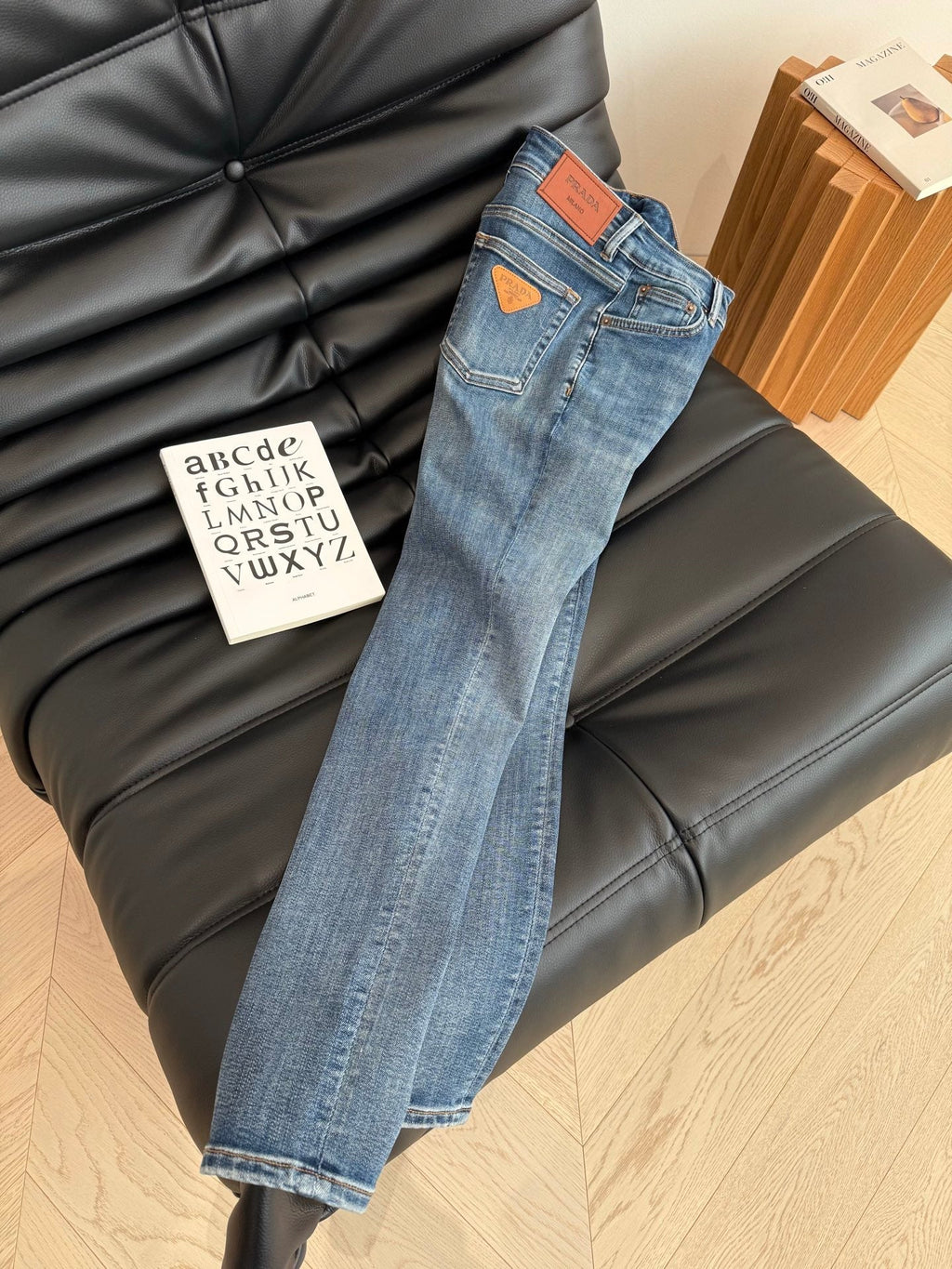 Prada 25 Skinny jeans Black and Blue Cotton