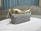 CD Jacquard Hobo Bag 26 With Chain Blue White Canvas