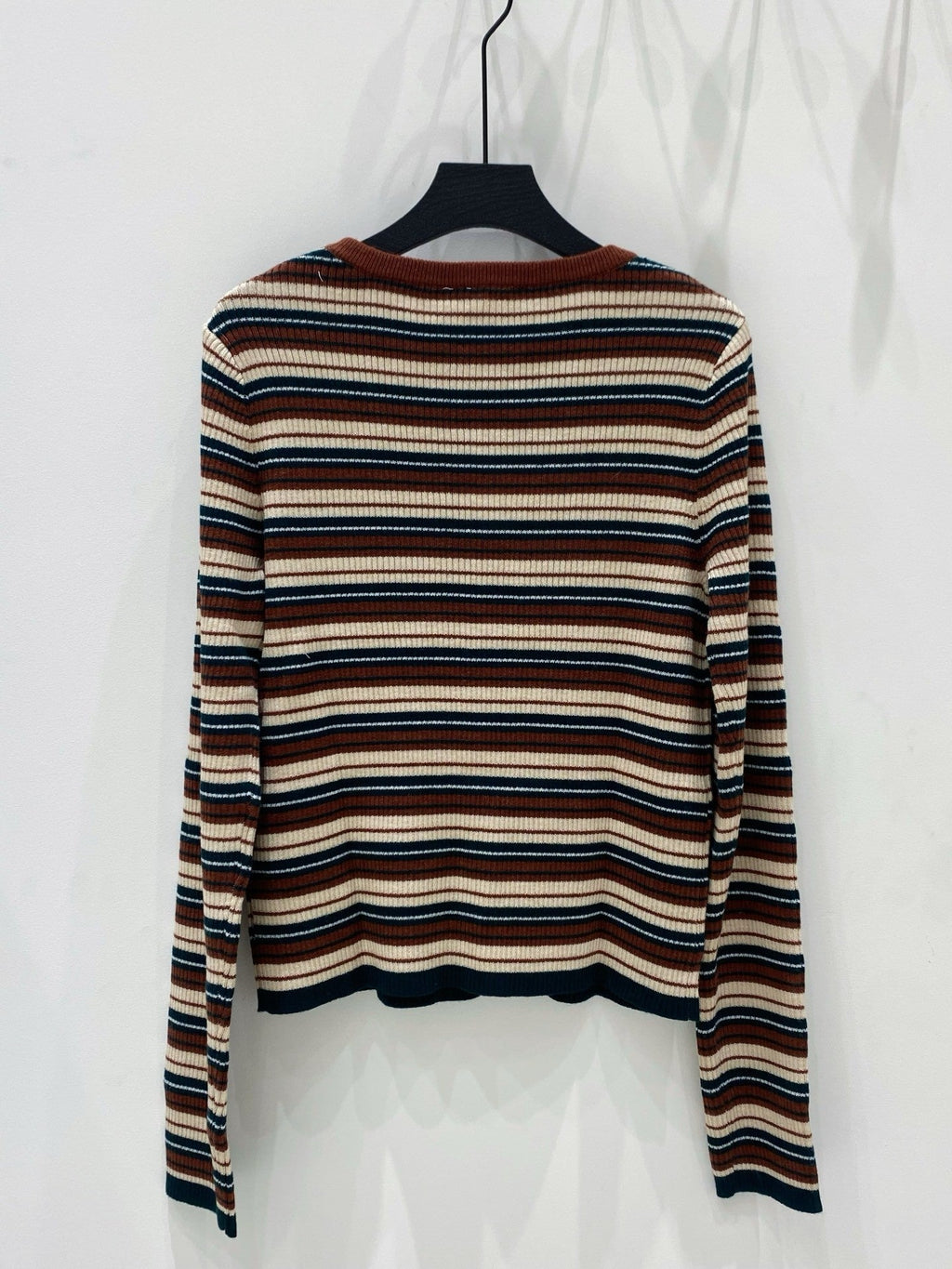 Celine 25 Brown Striped Sweater 294016