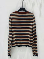 Celine 25 Brown Striped Sweater 294016