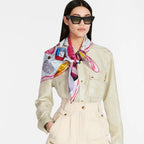 UP AND AWAY 70 CM SQUARE SILK SCARF COLORFUL 399801