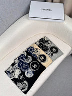 CC Square Scarf 70 CM In Grey Colorful Cashmere And Silk 399803