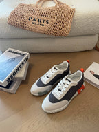 HM Bouncing 35 Sneakers Black Canvas White Suede Goatskin H Seafoam Orange