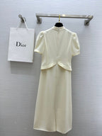 CD 25 Dress Light Cream Cotton