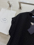 Prada 25 Diamond Dress Black Cotton