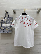 CD Butterfly Lover T-shirt White Red Cotton
