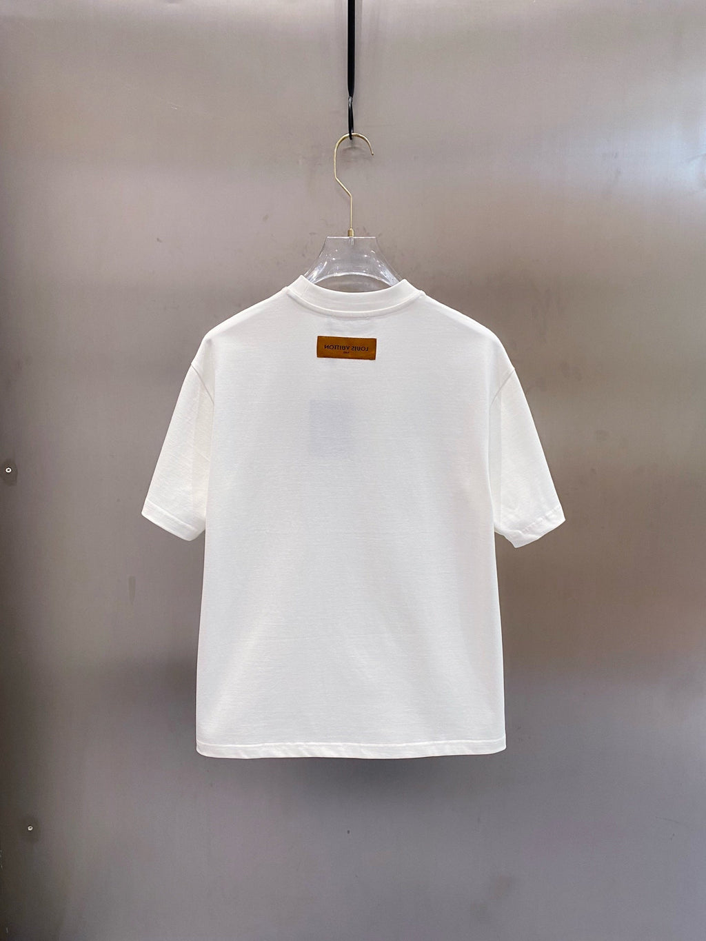 LV WHITE COTTON T-SHIRT BLACK LOGO 238822