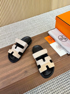 HM 2025 Chypre Sandals Beige Suede Calfskin 294383