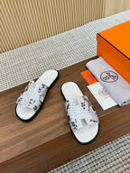 HM Izmir Sandal White Rose Leather 294345