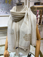 CC Scarf 195 CM In White Cashmere 407295