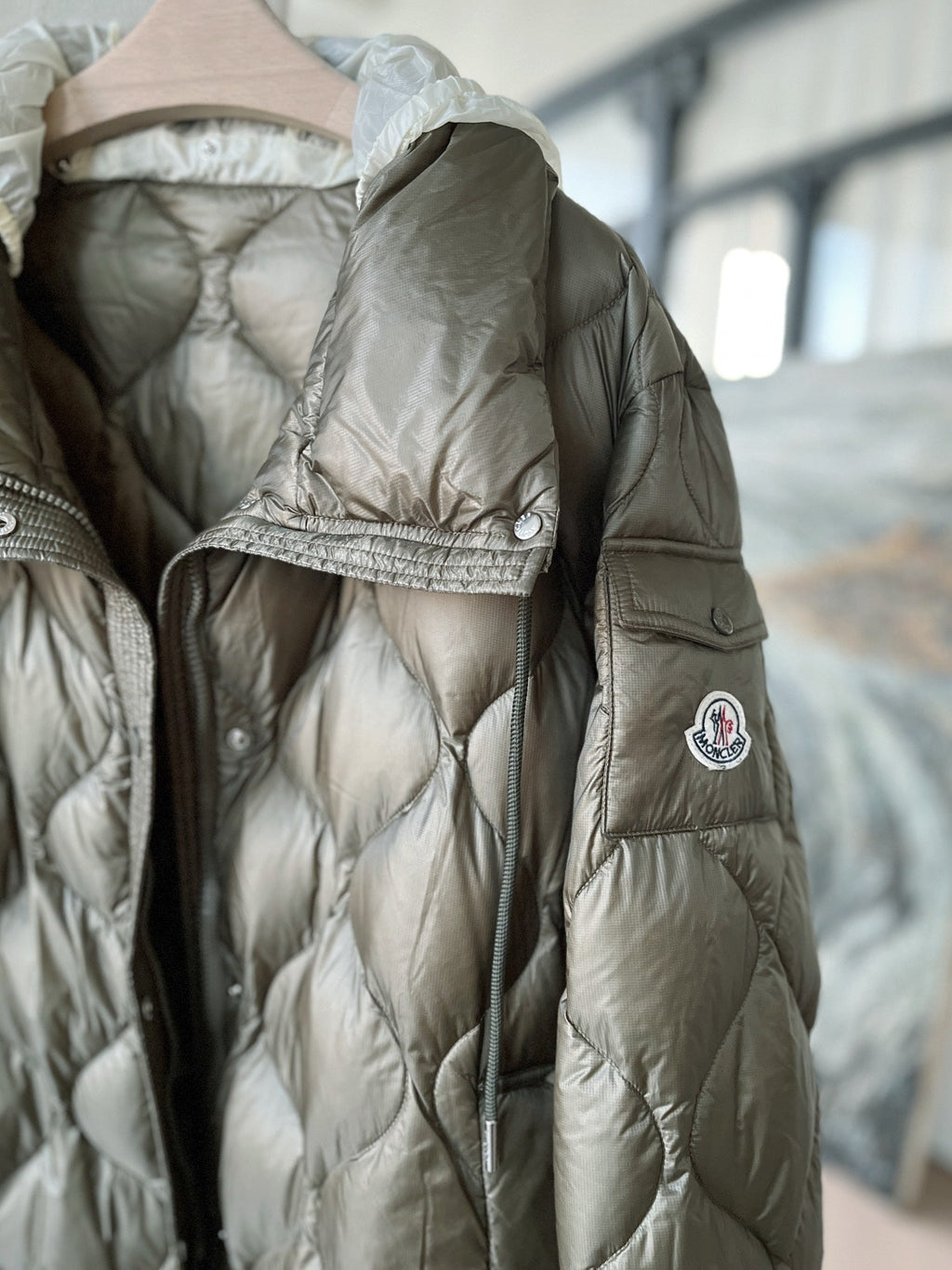 MC 25 Quilted Jacket Moss Green Polyester 0003