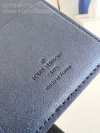 BRAZZA WALLET AEROGRAM 19CM BLUE CALFSKIN