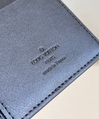 BRAZZA WALLET 19CM BLACK CALFSKIN