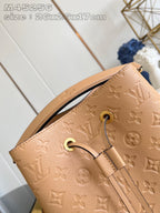 LV Neo Noe Bucket Bag 26cm Brown White Monogram Empteinte Calfskin