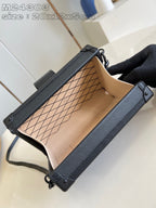 LV PETITE MALLE 20 BLACK CALFSKIN