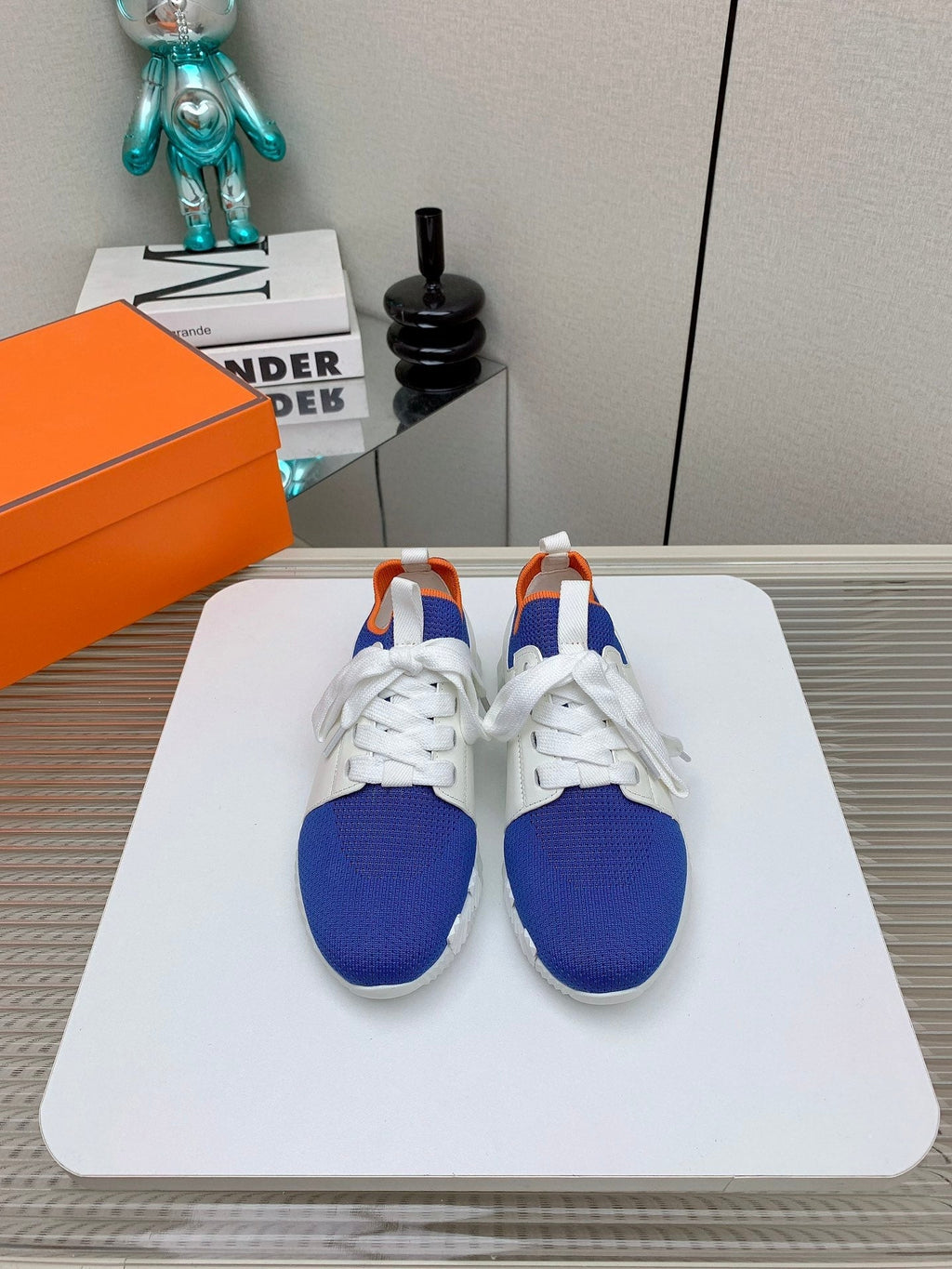 HM Depart Slip-on Sneaker In Blue Woven Fabric 106339