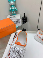 HM Flex slip-on sneaker In White Woven Fabric 106316
