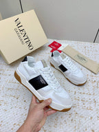 VT 25 Low Top Garavani Sneaker White Blue Cowhide 331678