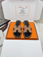 HM 26ss Oran Sandals Rose Bronze Rhinestone Cowhide 625264