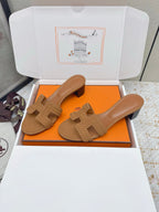 HM 26ss Oran Sandals 50 Brown Suede Sheepskin 625143