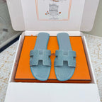 HM 26ss Oran Sandals Blue Cowhide 625042