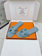 HM 26ss Oran Sandals Blue Cowhide 625042
