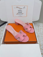 HM 26ss Oran Sandals 50 Pink Ostrich Leather 625123