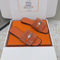 HM 26ss Oasis Sandals Orange Suede Cowhide 625176