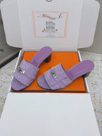 HM 26ss Oasis Sandals 50 Purple Suede Cowhide 625181