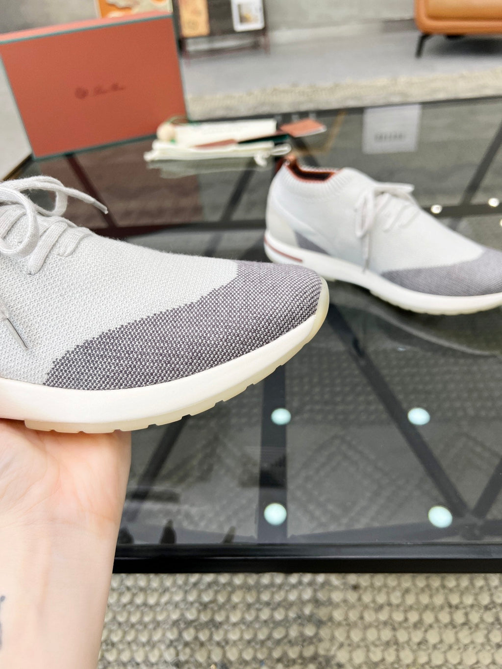 LP 360 LP FLEXY WALK SNEAKER WHITE AND GRAY WOOL