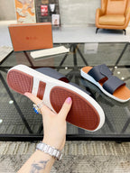 LP CROSSOVER SLIPPERS NAVY CALFSKIN