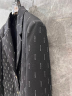 Miu Miu Diamond Short Jacket Black Polyester Cotton